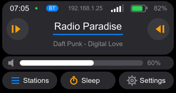 Firmware for Portable Internet Radio with Touchscreen, Rotary Encoder & Web Control